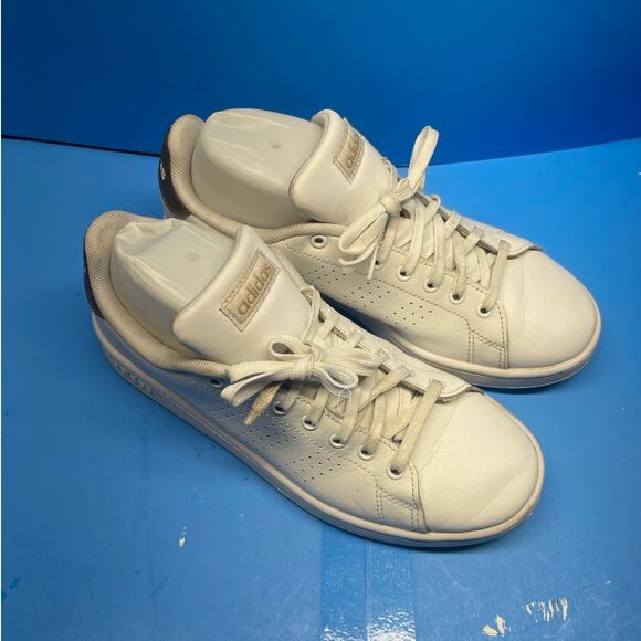 Adidas Women's Size 9 Cloudfoam Comfort Advantage Shoes White Rose Gold - Picture 2 of 10